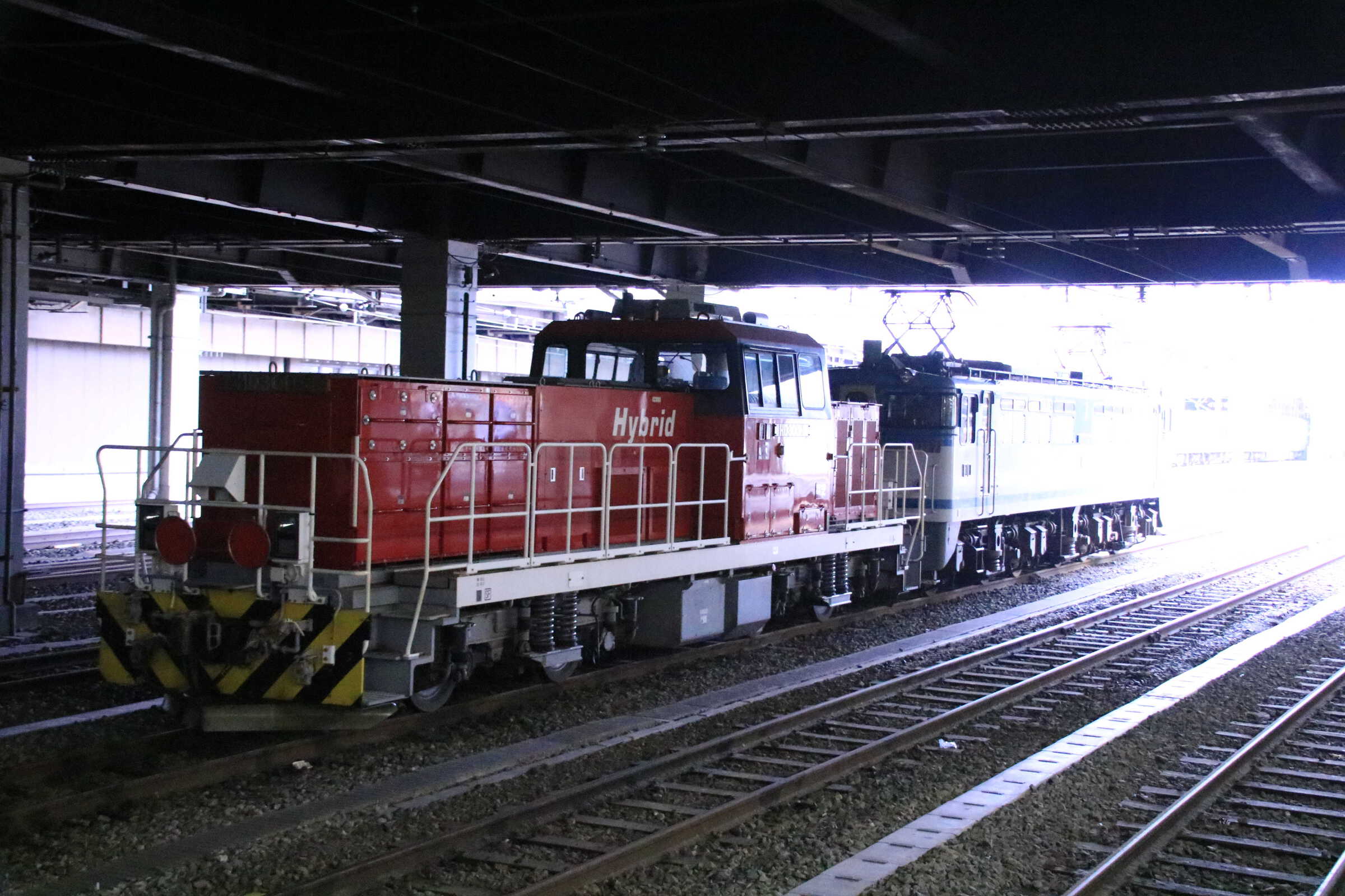 単8253列車(種別変更 : 貨物列車, 専貨A) OM出場 EF65-2127①[新]<臨A991>+HD300-8②[新]